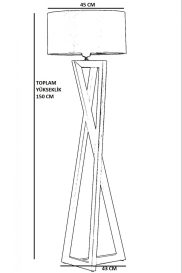 Maçka 8747-2 Design interior Lampa de podea Negru 45x45x150 cm