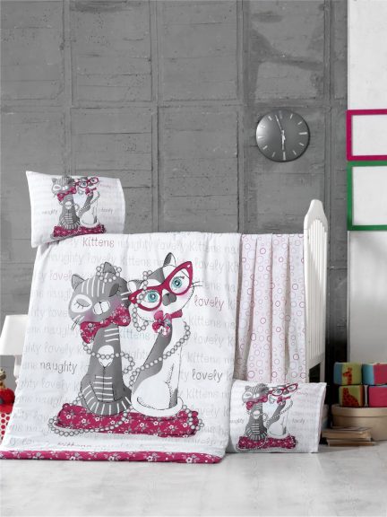 Set de pat Kittens Ranforce pentru copii Multicolor