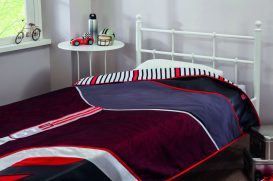 Bipist Yatak Örtüsü (90 - 100) Cuvertură de pat pentru tineret alb roșu negru