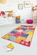 Cats Multi Djt Carpet (200 x 290) Multicolor
