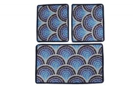 Set covoare de baie Azul (3 piese) Multicolor