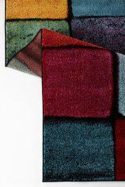 Renkli Kare Covor de hol (100 x 150) Multicolor