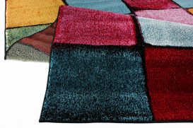 Renkli Kare Covor de hol (100 x 150) Multicolor