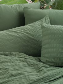 Set cuvertură pat dublu crep Verde