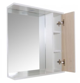 Set de baie de lux Ligorno Sonoma cu dulap de bază Ligorno de 55 cm, lavoar, dulap Cologna Duplo și oglindă Oglio