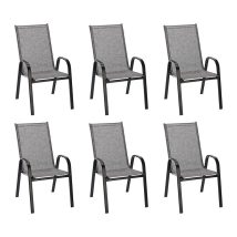 Matera kerti szék Gri - 6 Db