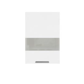 Dulap de bucătărie superioară din sticlă cu o singură ușă Salandra SC 40 alb