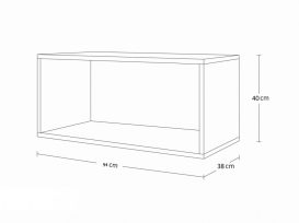Salas 01 Modul lucios Set mobilier de perete sufragerie Negru