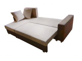 Set canapea coltar tapitat Panama 02 238 x 150cm Maro deschis-Maro Universal