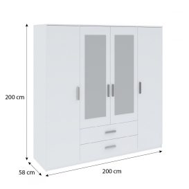 Set dulap Verdana 251 cm - alb