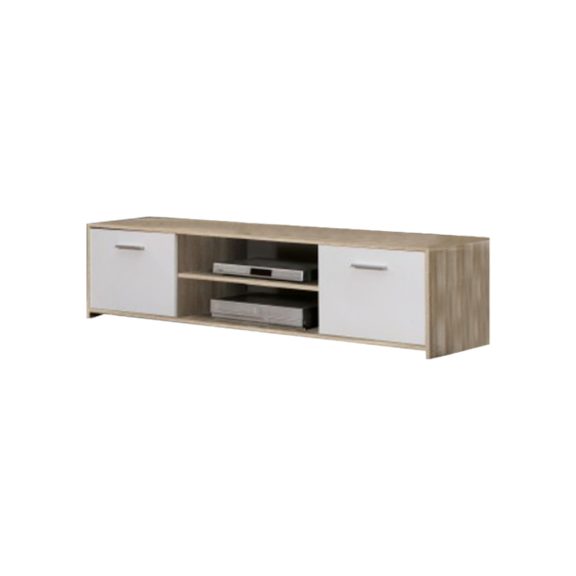 Dulap TV - Rând sufragerie, lemn de stejar sonoma+alb, pentru set de mobilier SMALL ASOLE II