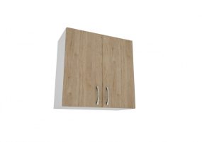   Dulap de bucătărie superioară Benita 2 uși Lemn natural-alb 60x30x60 cm