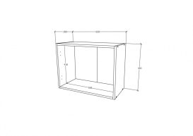 Dulap de bucătărie superioară cu 2 uși Benita Bronz Stejar-alb 60x30x45 cm