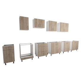 Dulap de bucătărie inferioară cu 1 ușă Benita Stejar Sonoma-alb 40x50x80 cm