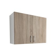   Dulap de bucătărie superioară Benita cu 2 uși Stejar Sonoma-alb 80x30x60 cm