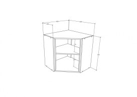 Dulap de bucătărie superioară Benita cu 1 ușă Bronz Stejar-alb 60x60x60 cm