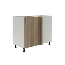   Dulap de bucătărie inferioară cu 1 ușă Benita Stejar Sonoma-alb 98x50x80 cm