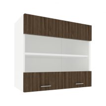   Dulap de bucătărie superioară cu 2 uși Benita Bronz Stejar-alb 80x30x60 cm