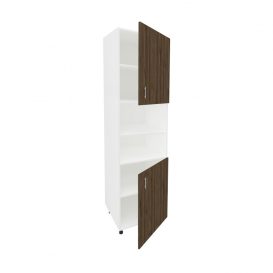 Dulap de bucătărie înalt Benita Bronz Stejar-alb 60x57x210 cm
