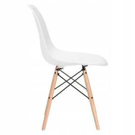 Maasix SWTG High Gloss White - Set de sufragerie din beton pentru 8 persoane cu scaune Didier albe
