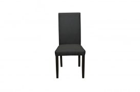 Set de sufragerie pentru 4 persoane Maasix BKG High Gloss negru cu scaune Grey Vanda