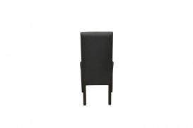Set de sufragerie pentru 4 persoane Maasix BKG High Gloss negru cu scaune Grey Vanda