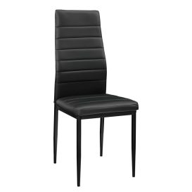 Set de sufragerie pentru 8 persoane Maasix BKG High Gloss negru cu scaune negru Coleta