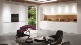 Dulap de bucătărie superior cu două uși Aspen G80C, alb lucios