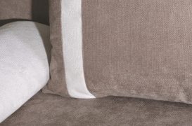 Canapea functie de pat Marebello 02 cu suport lenjerie de pat, Alun - crem