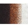 Covor piele de lux, alb/maro/negru, mozaic, 170x240, piele SFAT 7