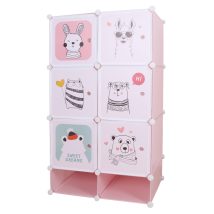 Dulap modular pentru copii, model roz/copil, NORME