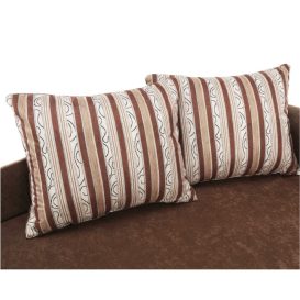 Canapea cu functie de pat, maro/perna cu model varianta dreapta, AGA D