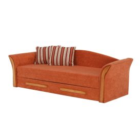Canapea, portocaliu/model în dungi/arin, PATRYK