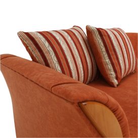 Canapea, portocaliu/model în dungi/arin, PATRYK